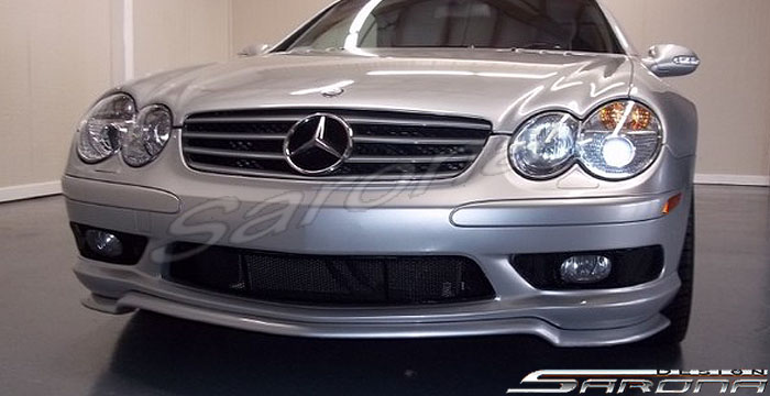 Custom Mercedes SL Front Bumper Add-on  Convertible Front Lip/Splitter (2003 - 2006) - $349.00 (Part #MB-007-FA)